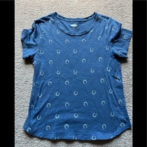 Old Navy Horse Shoe Short Sleeve Shirt Size Medium